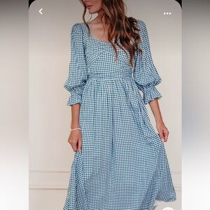 Jessakae Leah Ryder Dress L gingham smocked